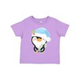thumbnail image 1 of Inktastic Cute Christmas Penguin in Blue Hat Boys or Girls Toddler T-Shirt, 1 of 5