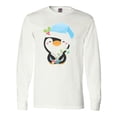 thumbnail image 1 of Inktastic Cute Christmas Penguin in Blue Hat Long Sleeve T-Shirt, 1 of 5