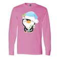 thumbnail image 1 of Inktastic Cute Christmas Penguin in Blue Hat Long Sleeve T-Shirt, 1 of 5