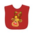 thumbnail image 1 of Inktastic Cute Christmas Reindeer with Bells Boys or Girls Baby Bib, 1 of 4