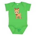 thumbnail image 1 of Inktastic Cute Christmas Reindeer with Christmas Lights Boys or Girls Baby Bodysuit, 1 of 5