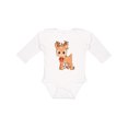 thumbnail image 1 of Inktastic Cute Christmas Reindeer with Christmas Lights Boys or Girls Long Sleeve Baby Bodysuit, 1 of 5