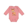 thumbnail image 1 of Inktastic Cute Christmas Reindeer with Christmas Lights Boys or Girls Long Sleeve Baby Bodysuit, 1 of 5