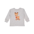 thumbnail image 1 of Inktastic Cute Christmas Reindeer with Christmas Lights Boys or Girls Long Sleeve Toddler T-Shirt, 1 of 5
