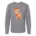 thumbnail image 1 of Inktastic Cute Christmas Reindeer with Christmas Lights Long Sleeve T-Shirt, 1 of 5