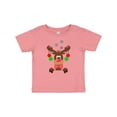 thumbnail image 1 of Inktastic Cute Christmas Reindeer with Red Nose, Ornaments and Bow Tie Boys or Girls Baby T-Shirt, 1 of 5