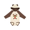 thumbnail image 1 of Inktastic Cute Christmas Reindeer with Red Nose, Ornaments and Bow Tie Boys or Girls Long Sleeve Baby Bodysuit, 1 of 5