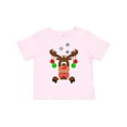 thumbnail image 1 of Inktastic Cute Christmas Reindeer with Red Nose, Ornaments and Bow Tie Boys or Girls Toddler T-Shirt, 1 of 5