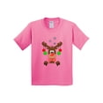 thumbnail image 1 of Inktastic Cute Christmas Reindeer with Red Nose, Ornaments and Bow Tie Youth T-Shirt, 1 of 5
