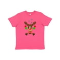 thumbnail image 1 of Inktastic Cute Christmas Reindeer with Red Nose, Ornaments and Bow Tie Youth T-Shirt, 1 of 5