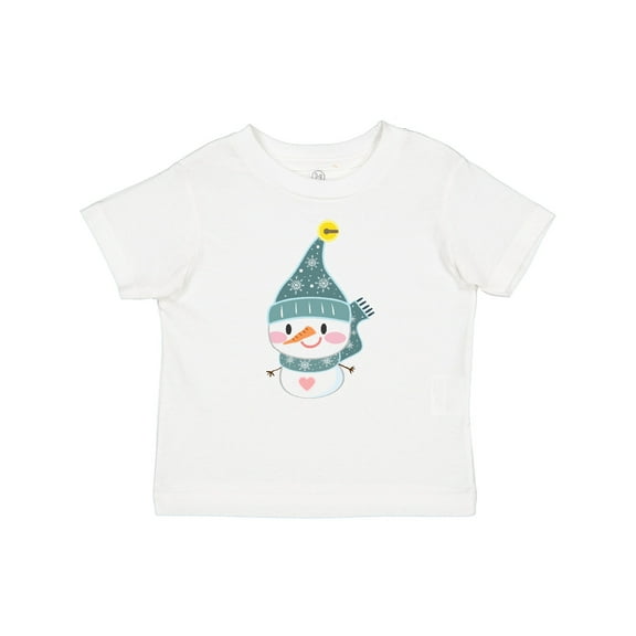 Inktastic Cute Christmas Snowman in Blue Hat and Scarf Boys or Girls Baby T-Shirt