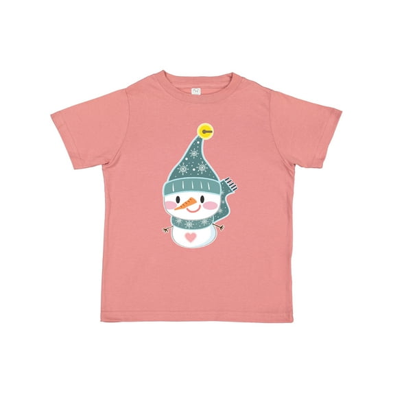 Inktastic Cute Christmas Snowman in Blue Hat and Scarf Boys or Girls Toddler T-Shirt