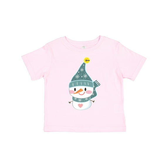 Inktastic Cute Christmas Snowman in Blue Hat and Scarf Boys or Girls Toddler T-Shirt