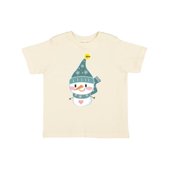 Inktastic Cute Christmas Snowman in Blue Hat and Scarf Boys or Girls Toddler T-Shirt
