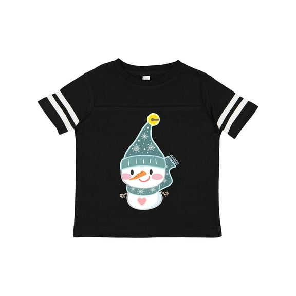 Inktastic Cute Christmas Snowman in Blue Hat and Scarf Boys or Girls Toddler T-Shirt