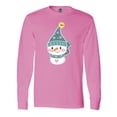 thumbnail image 1 of Inktastic Cute Christmas Snowman in Blue Hat and Scarf Long Sleeve T-Shirt, 1 of 5