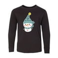 thumbnail image 1 of Inktastic Cute Christmas Snowman in Blue Hat and Scarf Long Sleeve Youth T-Shirt, 1 of 5