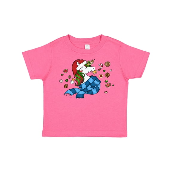 Inktastic Cute Christmas Unicorn with Cookies Boys or Girls Toddler T-Shirt