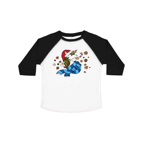 Inktastic Cute Christmas Unicorn with Cookies Boys or Girls Toddler T-Shirt