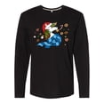 thumbnail image 1 of Inktastic Cute Christmas Unicorn with Cookies Long Sleeve T-Shirt, 1 of 5