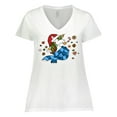 thumbnail image 1 of Inktastic Cute Christmas Unicorn with Cookies Women's Plus Size V-Neck T-Shirt, 1 of 5