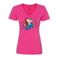 thumbnail image 1 of Inktastic Cute Christmas Unicorn with Cookies Women's V-Neck T-Shirt, 1 of 5