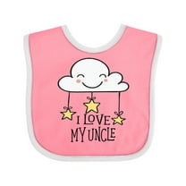 Inktastic Cute Cloud Doodle I Love My Uncle Boys or Girls Baby Bib
