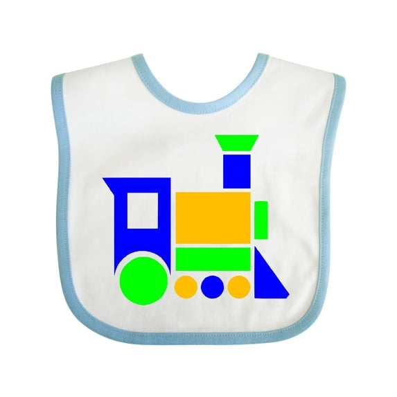 Inktastic Cute Colorful Train Boys or Girls Baby Bib
