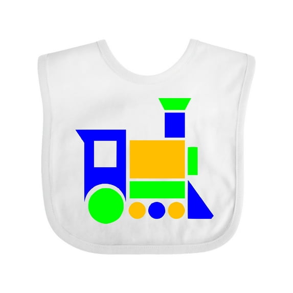 Inktastic Cute Colorful Train Boys or Girls Baby Bib