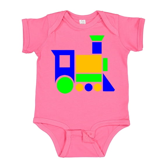 Inktastic Cute Colorful Train Boys or Girls Baby Bodysuit