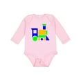 thumbnail image 1 of Inktastic Cute Colorful Train Boys or Girls Long Sleeve Baby Bodysuit, 1 of 5