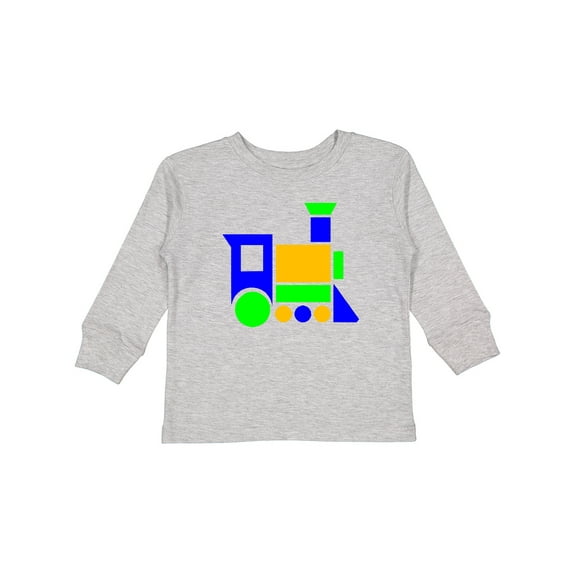 Inktastic Cute Colorful Train Boys or Girls Long Sleeve Toddler T-Shirt