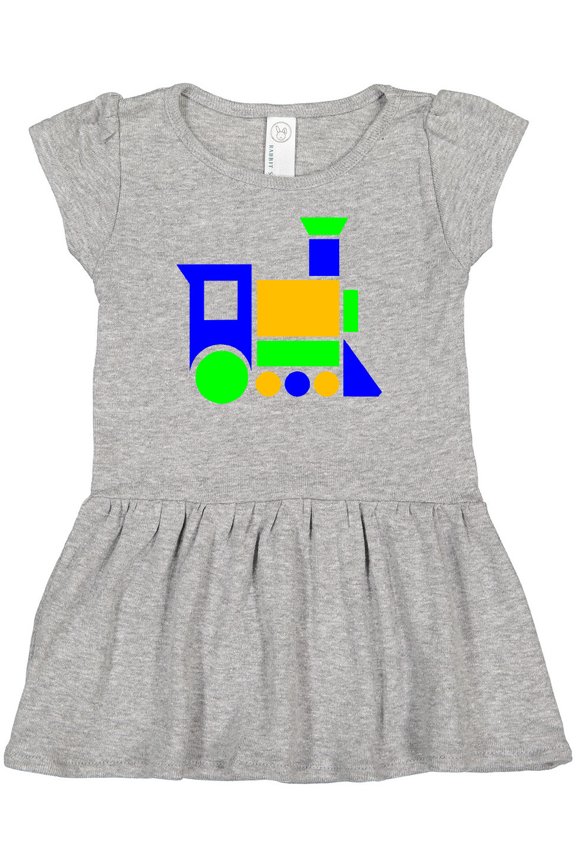 Cute Colorful Train Girls Baby Dress
