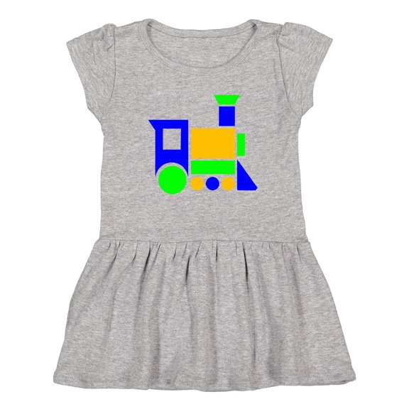 Inktastic Cute Colorful Train Girls Toddler Dress