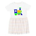thumbnail image 1 of Inktastic Cute Colorful Train Girls Toddler Dress, 1 of 5