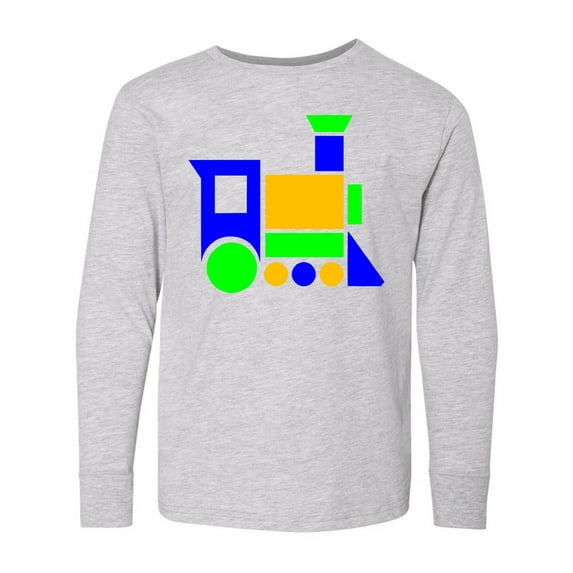 Inktastic Cute Colorful Train Long Sleeve Youth T-Shirt