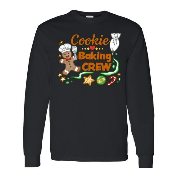 Inktastic Cute Cookie Baking Crew Long Sleeve T-Shirt