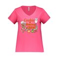 thumbnail image 1 of Inktastic Cute Cookie Baking Crew Women's Plus Size V-Neck T-Shirt, 1 of 4