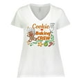 thumbnail image 1 of Inktastic Cute Cookie Baking Crew Women's Plus Size V-Neck T-Shirt, 1 of 5