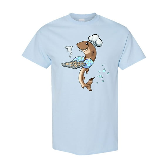 Inktastic Cute Cookie Cutter Baker Shark with Cookies T-Shirt
