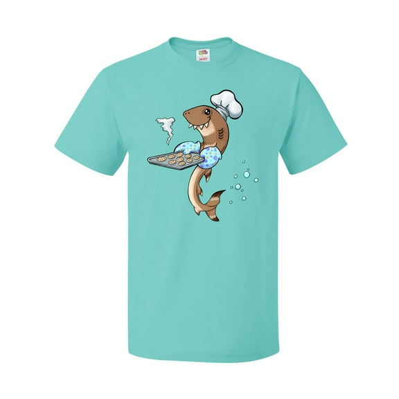 Inktastic Cute Cookie Cutter Baker Shark with Cookies T-Shirt