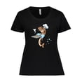 thumbnail image 1 of Inktastic Cute Cookie Cutter Baker Shark with Cookies Women's Plus Size T-Shirt, 1 of 5