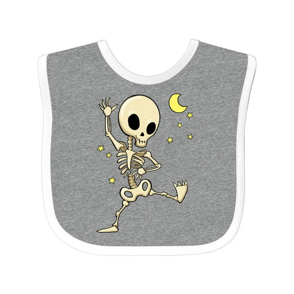 Inktastic Cute Dancing Skeleton Boys or Girls Baby Bib
