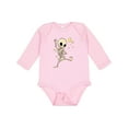 thumbnail image 1 of Inktastic Cute Dancing Skeleton Boys or Girls Long Sleeve Baby Bodysuit, 1 of 5