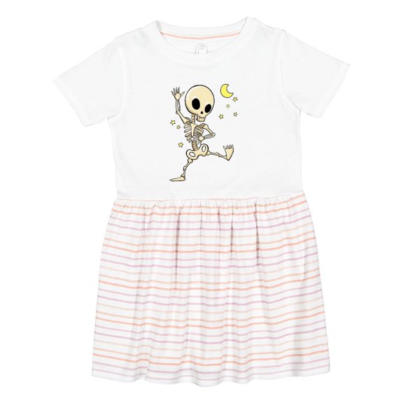 Inktastic Cute Dancing Skeleton Girls Toddler Dress