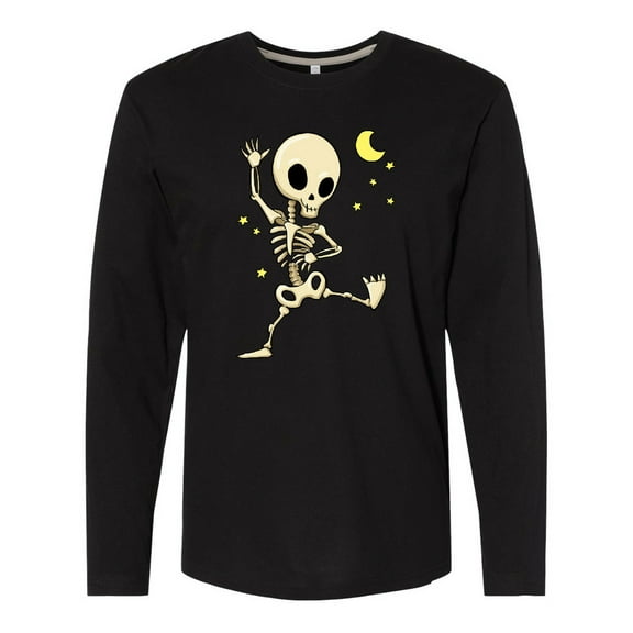 Inktastic Cute Dancing Skeleton Long Sleeve T-Shirt
