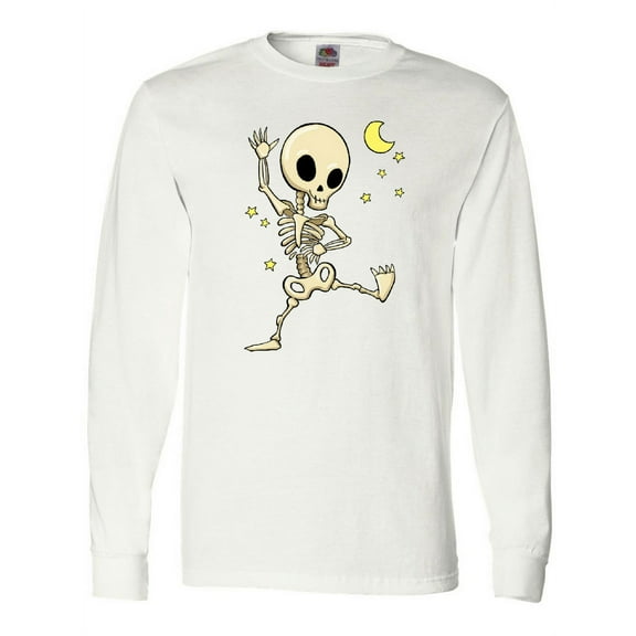 Inktastic Cute Dancing Skeleton Long Sleeve T-Shirt