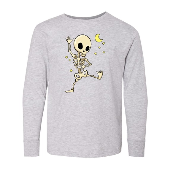 Inktastic Cute Dancing Skeleton Long Sleeve Youth T-Shirt
