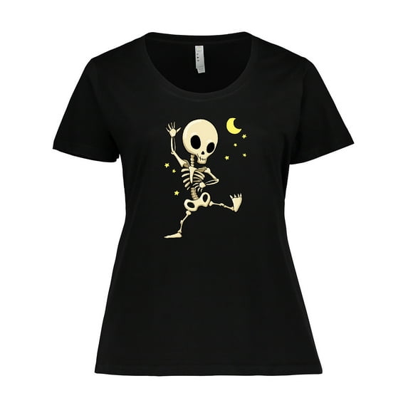 Inktastic Cute Dancing Skeleton Women's Plus Size T-Shirt