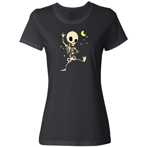 Inktastic Cute Dancing Skeleton Women's T-Shirt